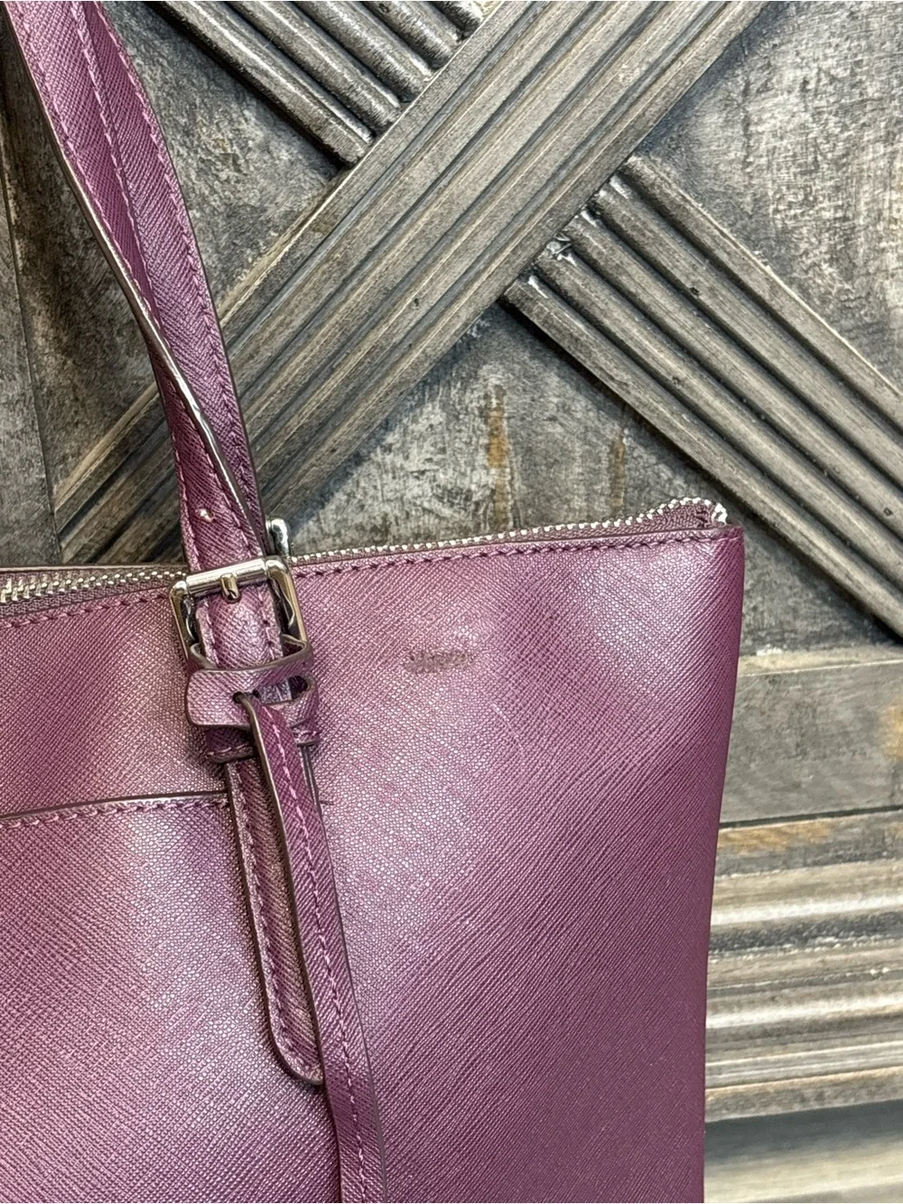 Michael Kors Plum/Burgundy Large Tote Bag